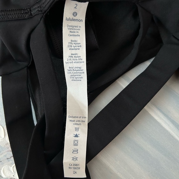 LULULEMON Black Crossover Racerback Tank Top Exercise Gym Workout Yoga - Picture 9 of 10